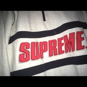 Supreme crew neck half zip fw17’ worn twice